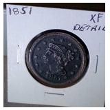 1851 large cent