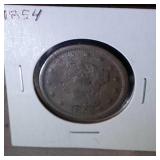 1854 large cent