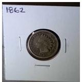 1862 Indian head penny