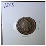 1863 Indian head penny
