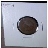 1874 Indian head penny