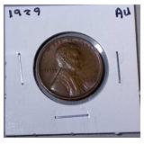 1929 Lincoln penny - AU