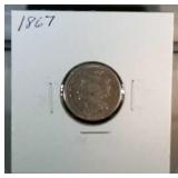 1867 3 cent nickel
