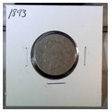 1893 V nickel
