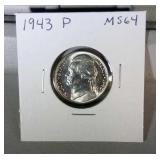 1943 P MS64 Jefferson nickel