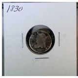 1830 capped bust half dime