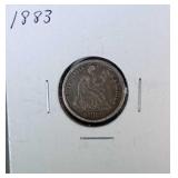 1883 Seated Liberty dime - VF