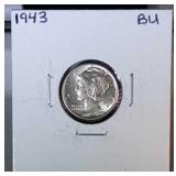 1943 Mercury Dime - BU