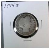 1894 S Barber quarter