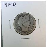 1914 D Barber quarter
