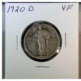 1920 D Standing Liberty quarter - VF