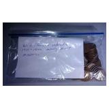 lot of 62 different wheat cents - 1910 - 1940