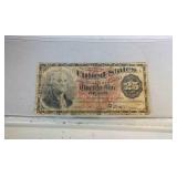 1863 25 cent fractional currency