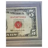 1963 $5 red seal