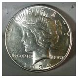 1934 D Peace Dollar - CH BU
