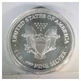 1 pound .999 fine silver - 2001 ASE design
