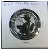 2017 1 oz. .999 fine silver - Britannia