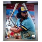 8x10 glossy auto Milw. Brewers photo-Gorman Thomas