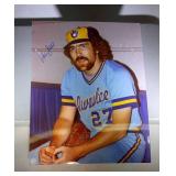 8x10 glossy auto Milw. Brewers photo-Pete Ladd