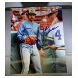 8x10 glossy auto Milw. Brewers photo-J. Augustiine