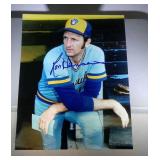 8x10 glossy auto Milw. Brewers photo-Ron Hansen