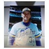 8x10 glossy auto Milw. Brewers photo-Harry Warner