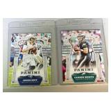 lot of 2 2017 Panini cards - Wentz and Goff