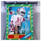 1986 Topps Jerry Rice rookie card #161