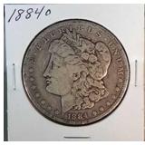1884 O Morgan Silver Dollar