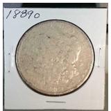 1889 O Morgan Silver Dollar