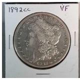1892 Carson City Morgan Silver Dollar - VF