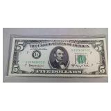 1963 A $5 FRN - Chicago - CU