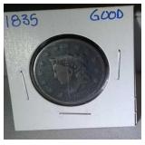 1835 large cent