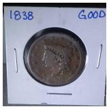 1838 large cent