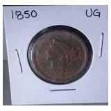 1850 large cent