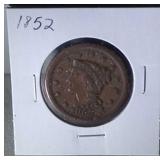 1852 large cent