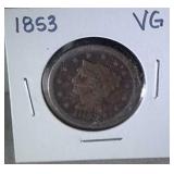 1853 large cent