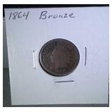 1864 BR Indian head penny