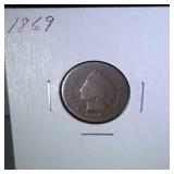 1869 Indian head penny