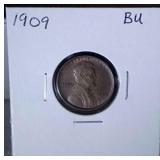 1909 Lincoln Penny - BU