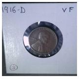 1916 D Lincoln Penny - VF