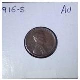 1916 S Lincoln Penny - AU