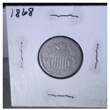 1868 shield nickel