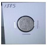 1885 seated dime