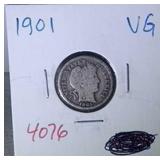 1901 Barber Dime