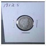 1912 S Barber Dime