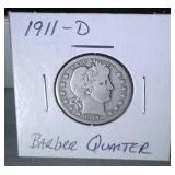 1911 D Barber Quarter