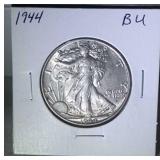 1944 Walking Liberty half - BU