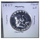 1957 Proof Franklin half