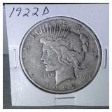 1922 D Peace Dollar